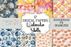 Seamless Seashell Patterns Collection - CraftNest - Digital Crafting and Art
