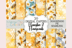 Seamless Honeybee Design Bundle - CraftNest - Digital Crafting and Art