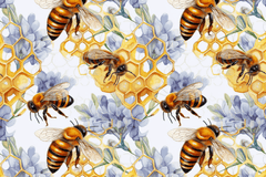 Seamless Honeybee Design Bundle - CraftNest - Digital Crafting and Art