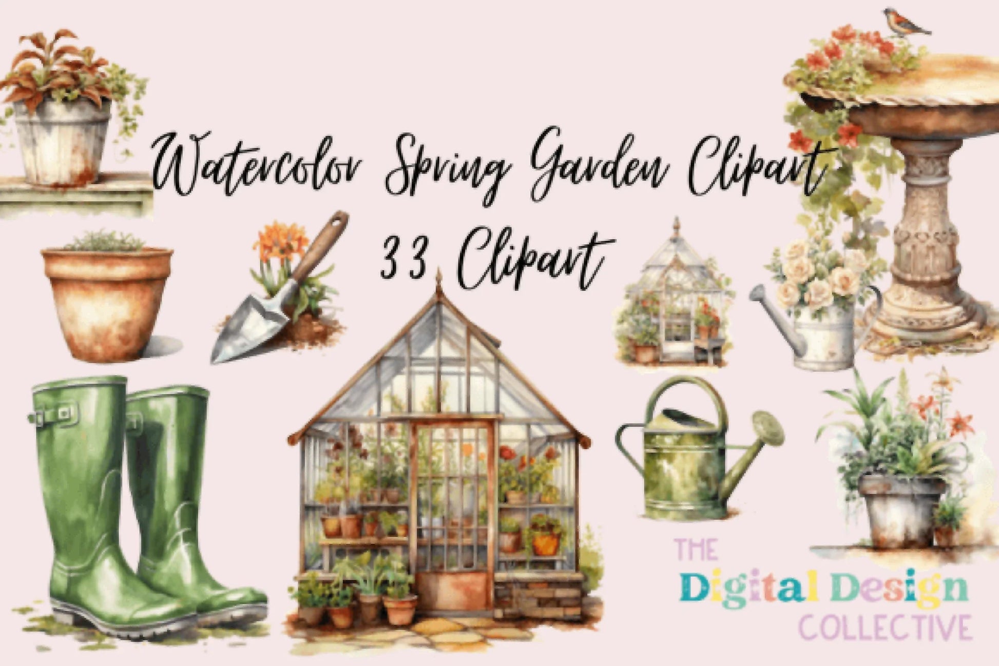 Spring Garden Clipart Bundle - CraftNest - Digital Crafting and Art