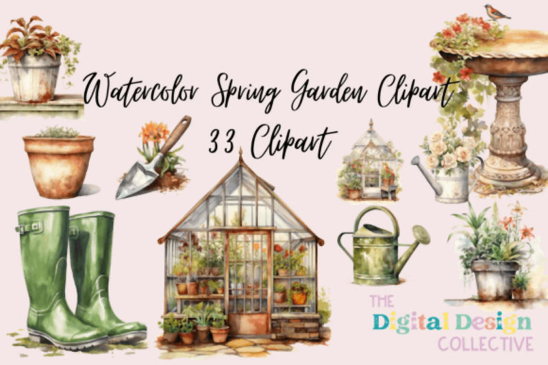 Spring Garden Clipart Bundle - CraftNest - Digital Crafting and Art