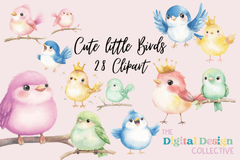 Spring Little Birds Clipart Bundle - CraftNest - Digital Crafting and Art
