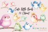 Spring Little Birds Clipart Bundle