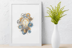 Steampunk Light Bulbs Design Collection Clipart Bundle - CraftNest - Digital Crafting and Art