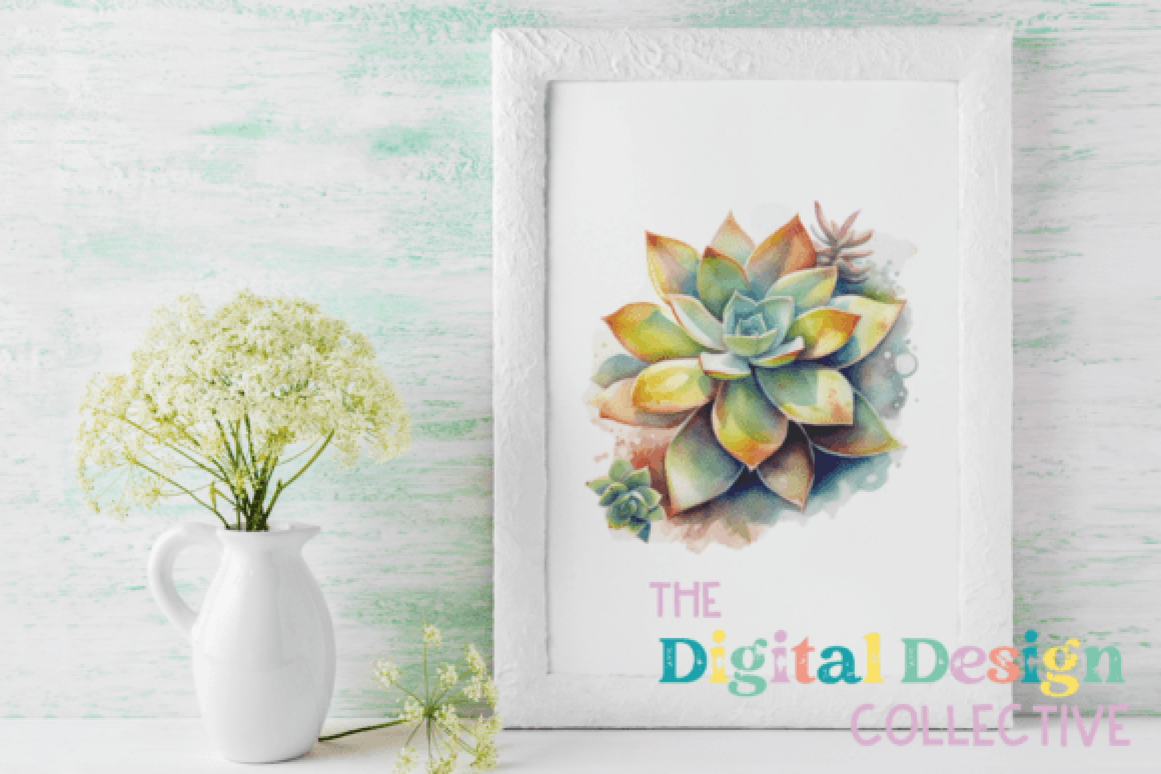 Vibrant Succulent Plants Clipart Bundle