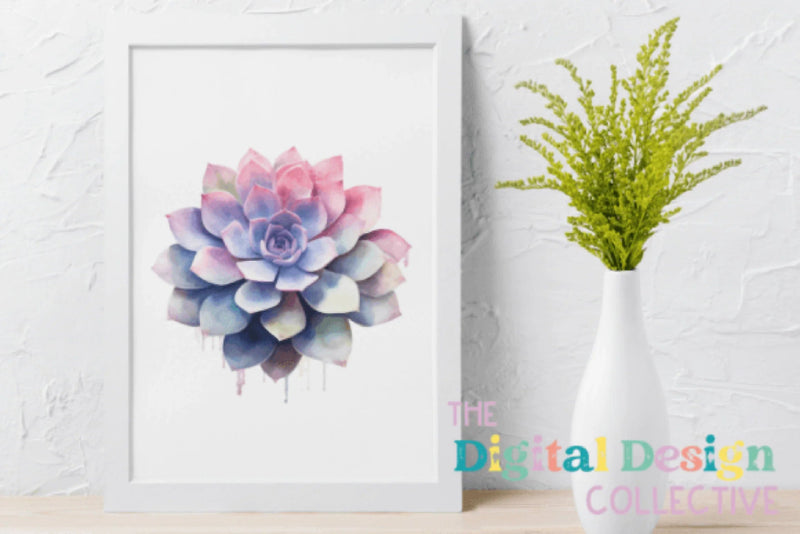 Vibrant Succulent Plants Clipart Bundle - CraftNest - Digital Crafting and Art