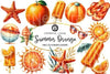 Summer Orange Clipart Bundle