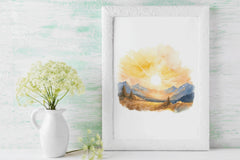 Sunset Mountain Clipart Bundle - CraftNest - Digital Crafting and Art