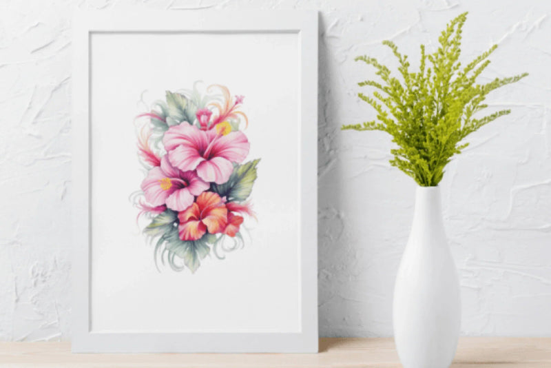 Tropical Flowers Clipart Set - CraftNest - Digital Crafting and Art