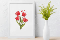 Stunning Tulip Flower Clipart Bundle - CraftNest - Digital Crafting and Art