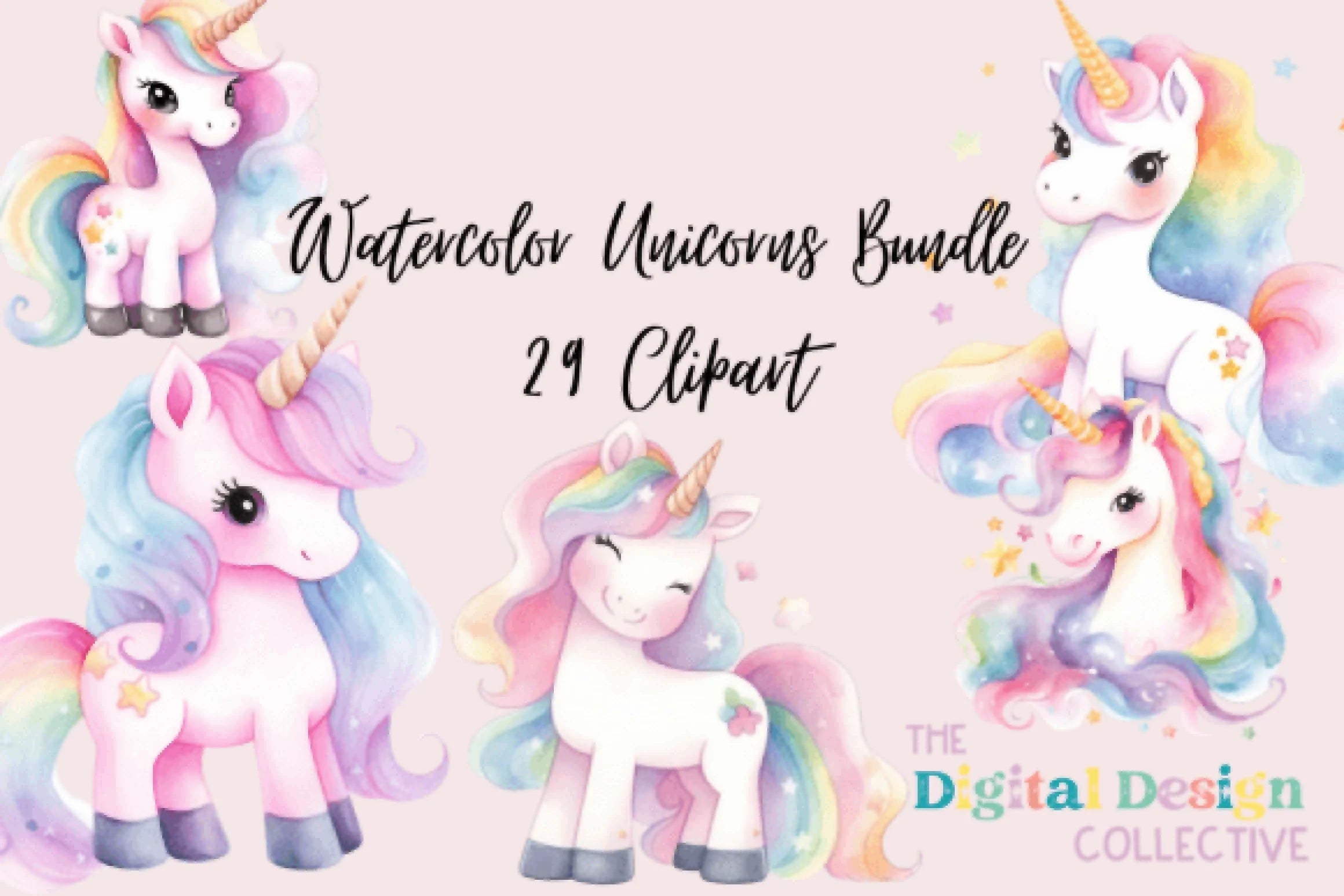 Magical Unicorn Clipart Bundle - CraftNest - Digital Crafting and Art