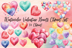 Valentine Hearts Clipart Set - CraftNest - Digital Crafting and Art