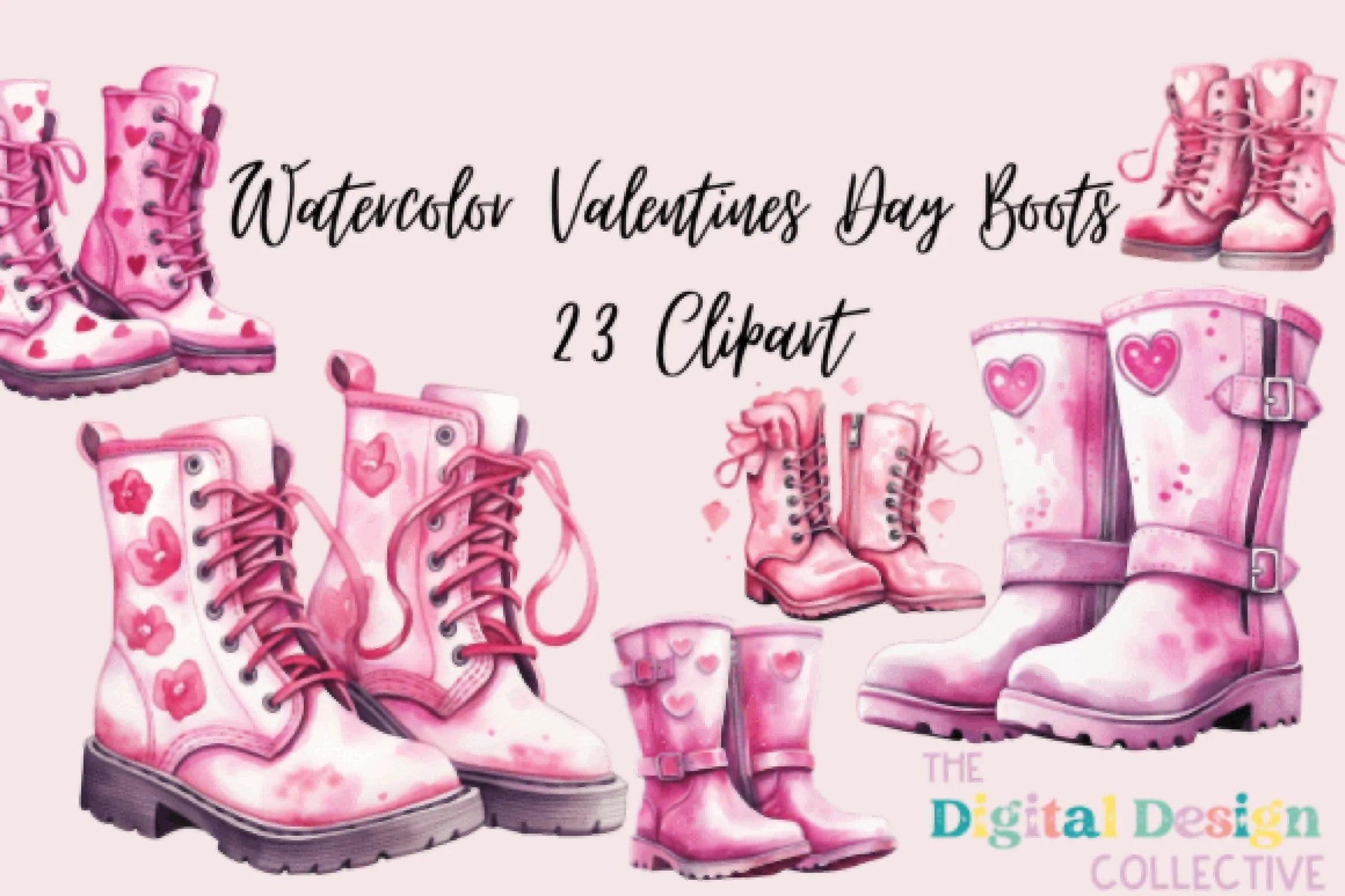 Valentine's Day Boots Clipart Bundle - CraftNest - Digital Crafting and Art
