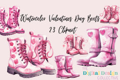 Valentine's Day Boots Clipart Bundle - CraftNest - Digital Crafting and Art