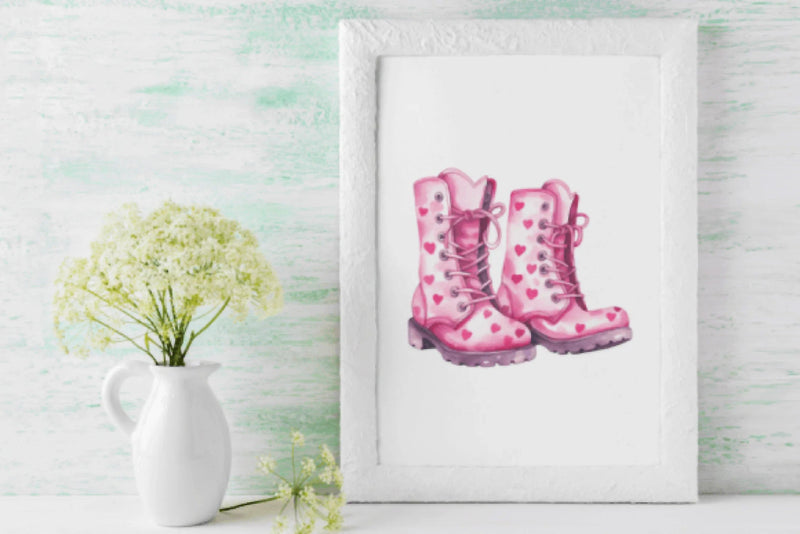 Valentine's Day Boots Clipart Bundle - CraftNest - Digital Crafting and Art