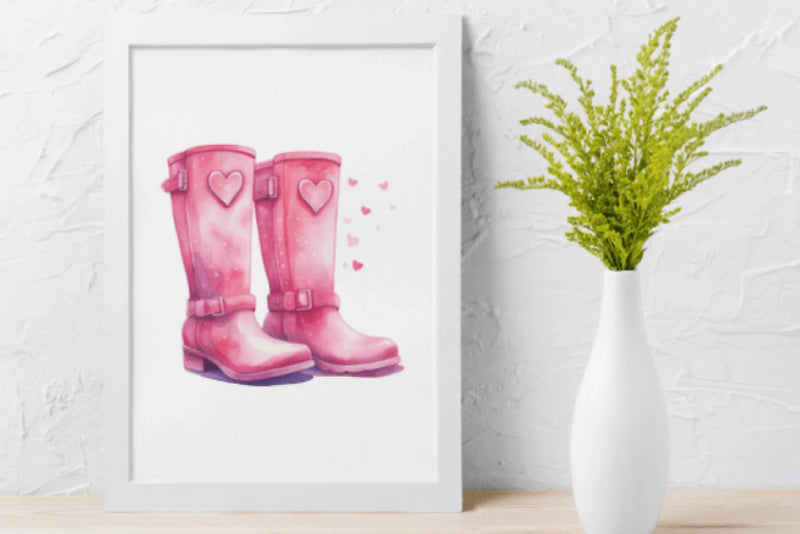 Valentine's Day Boots Clipart Bundle - CraftNest - Digital Crafting and Art
