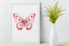 Valentine's Day Butterfly Clipart Bundle - CraftNest - Digital Crafting and Art