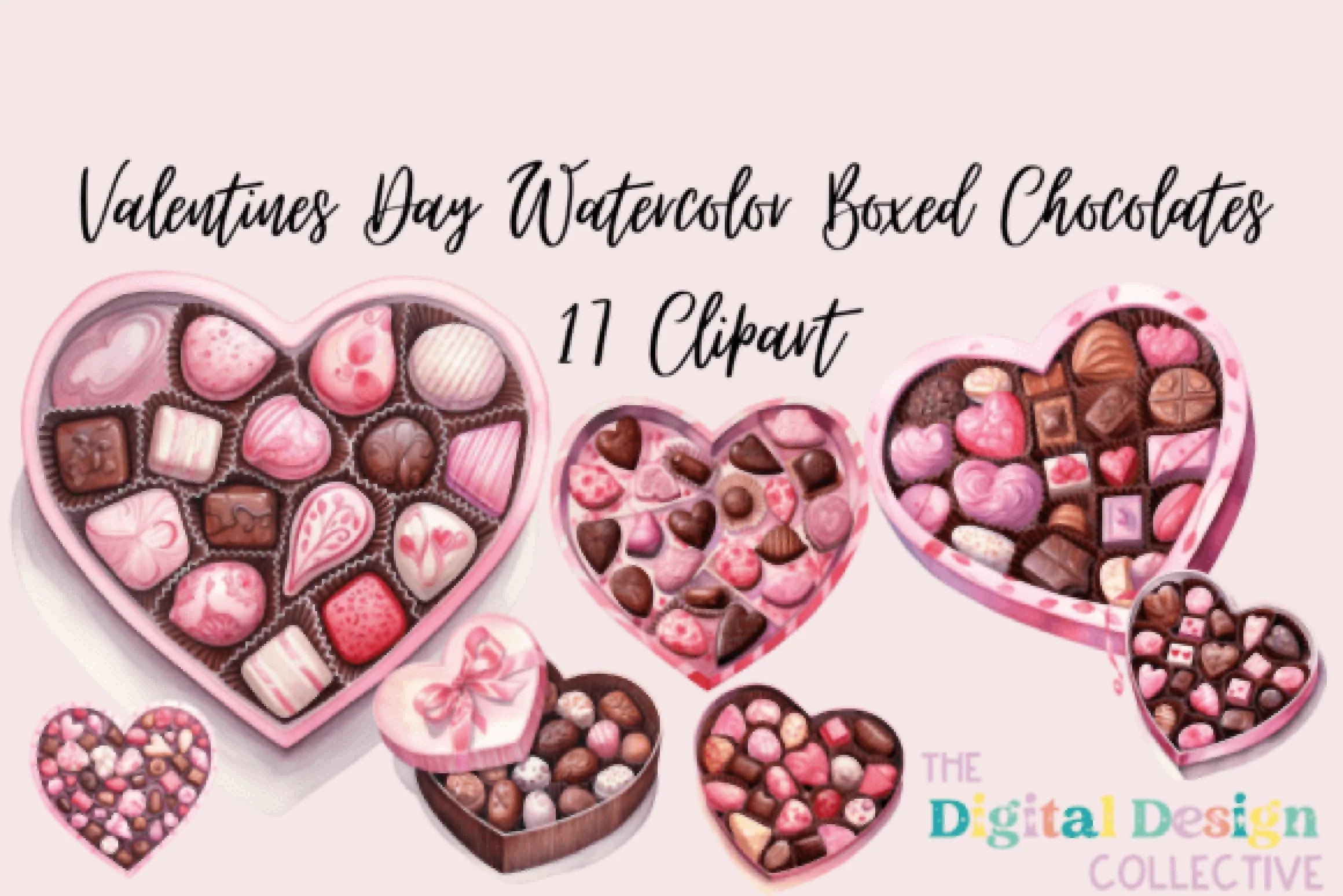 Valentine's Day Chocolate Clipart Bundle - CraftNest - Digital Crafting and Art