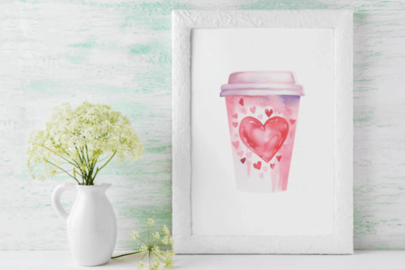Valentine's Day Coffee Clipart Bundle - CraftNest - Digital Crafting and Art