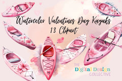 Valentine's Day Kayak Clipart Bundle - CraftNest - Digital Crafting and Art