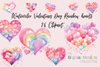 Valentine's Day Rainbow Hearts Clipart Bundle