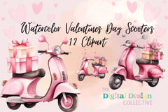 Valentine's Day Scooter Clipart Bundle - CraftNest - Digital Crafting and Art