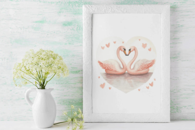 Valentine's Day Swans Clipart Bundle - CraftNest - Digital Crafting and Art