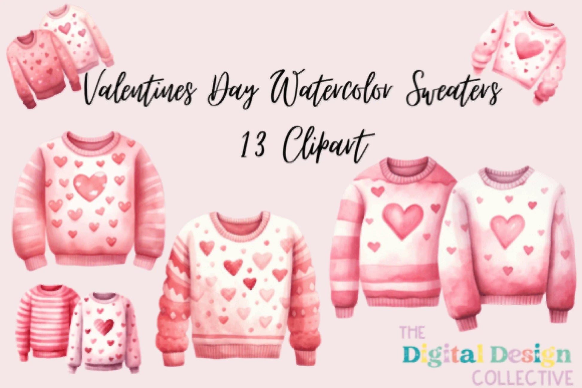 Valentine's Day Sweater Clipart Bundle - CraftNest - Digital Crafting and Art