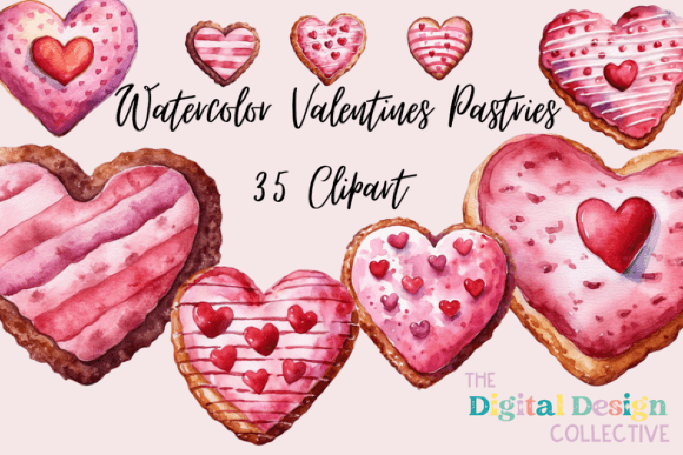 Valentine's Pastries Clipart Bundle - CraftNest - Digital Crafting and Art