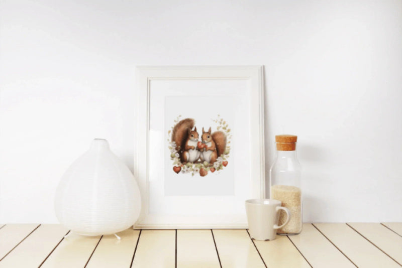 Charming Valentine's Squirrels Clipart Bundle - CraftNest - Digital Crafting and Art