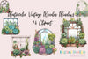 Vintage Floral Wooden Windows Clipart Bundle