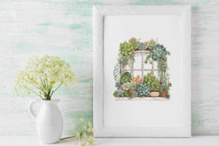 Vintage Floral Wooden Windows Clipart Bundle - CraftNest - Digital Crafting and Art