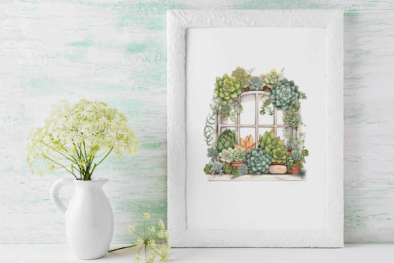 Vintage Floral Wooden Windows Clipart Bundle - CraftNest - Digital Crafting and Art