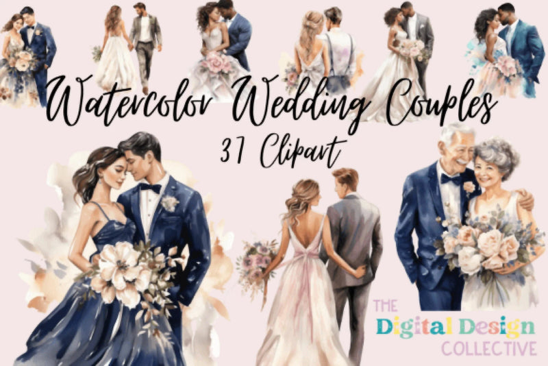 Stunning Wedding Couples Clipart Bundle - CraftNest - Digital Crafting and Art