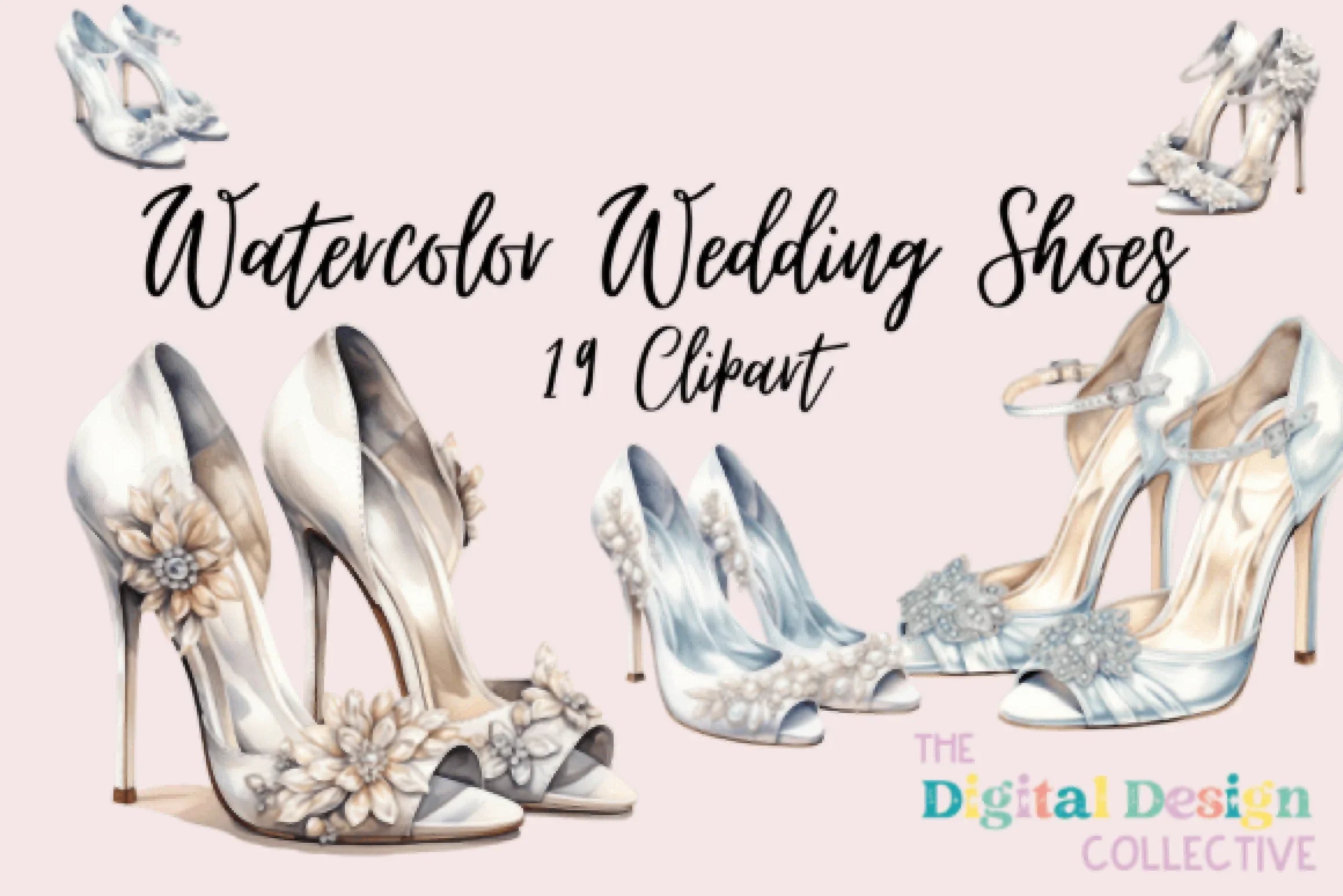 Elegant Wedding Shoes Clipart Bundle - CraftNest - Digital Crafting and Art