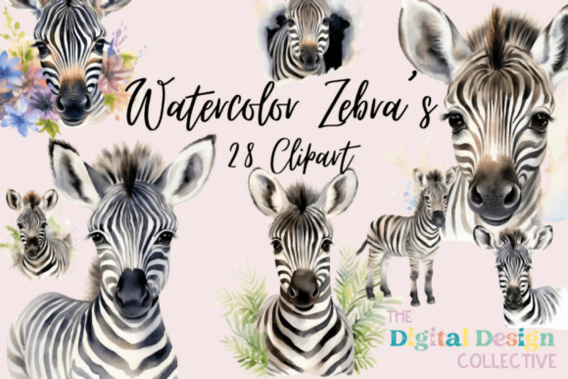Zebra Clipart Bundle - CraftNest - Digital Crafting and Art