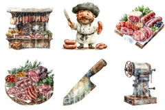 Butcher Clipart Bundle - CraftNest - Digital Crafting and Art