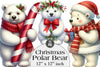 Christmas Polar Bear Clipart Bundle