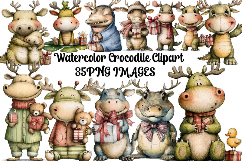 Crocodile Clipart Bundle - CraftNest - Digital Crafting and Art