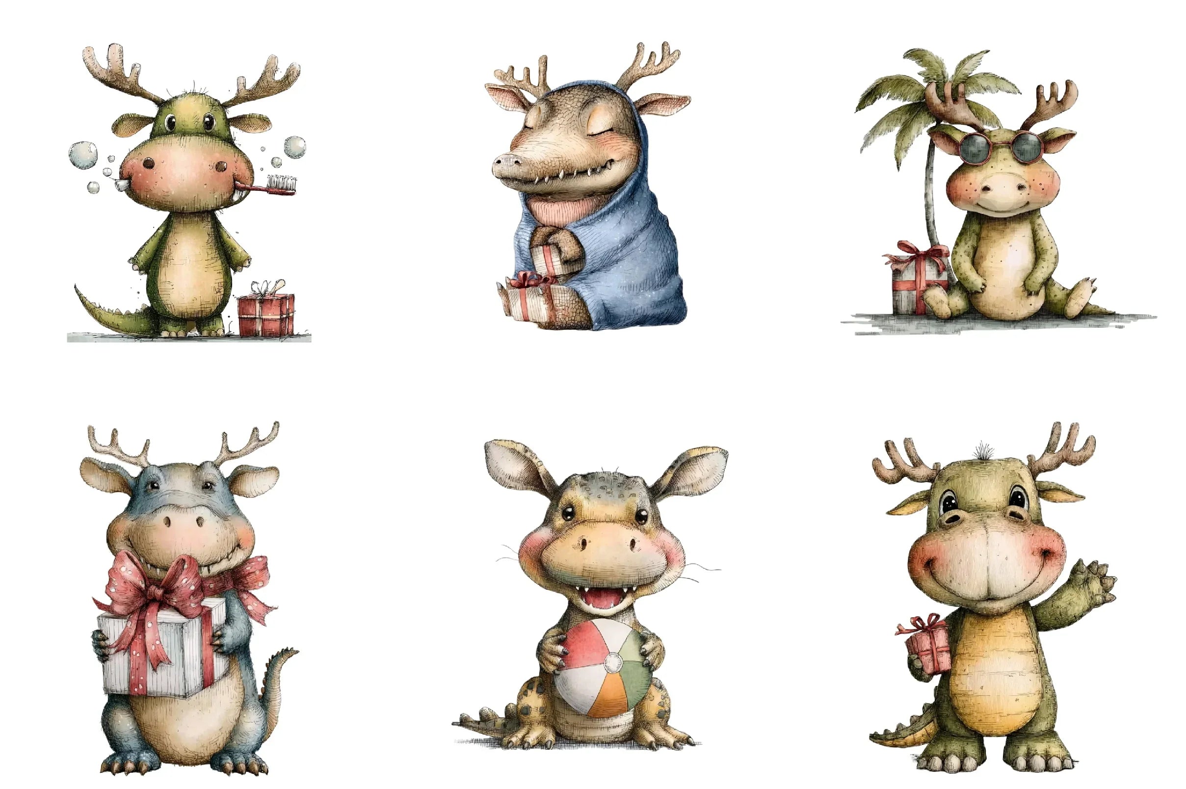 Crocodile Clipart Bundle - CraftNest - Digital Crafting and Art