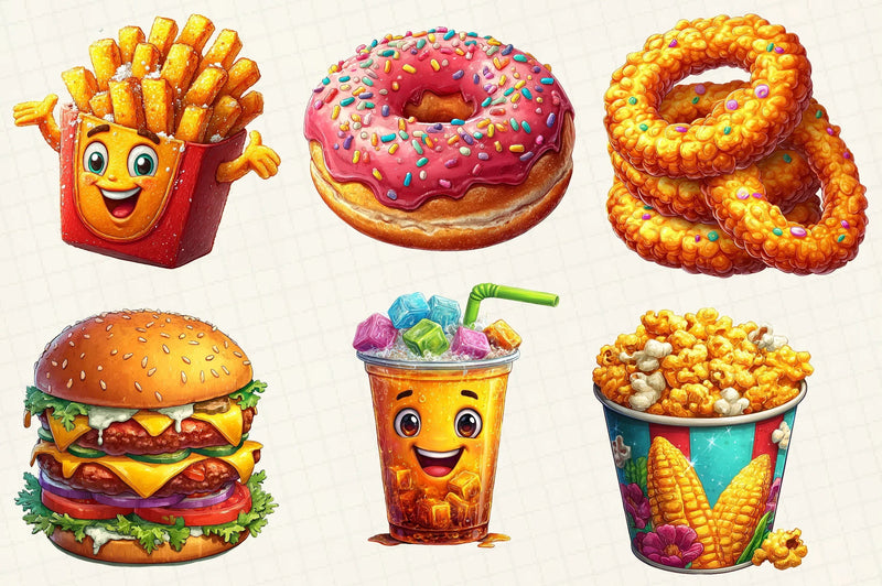 Fast Food Clipart Bundle - CraftNest - Digital Crafting and Art