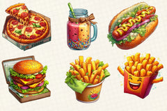 Fast Food Clipart Bundle - CraftNest - Digital Crafting and Art