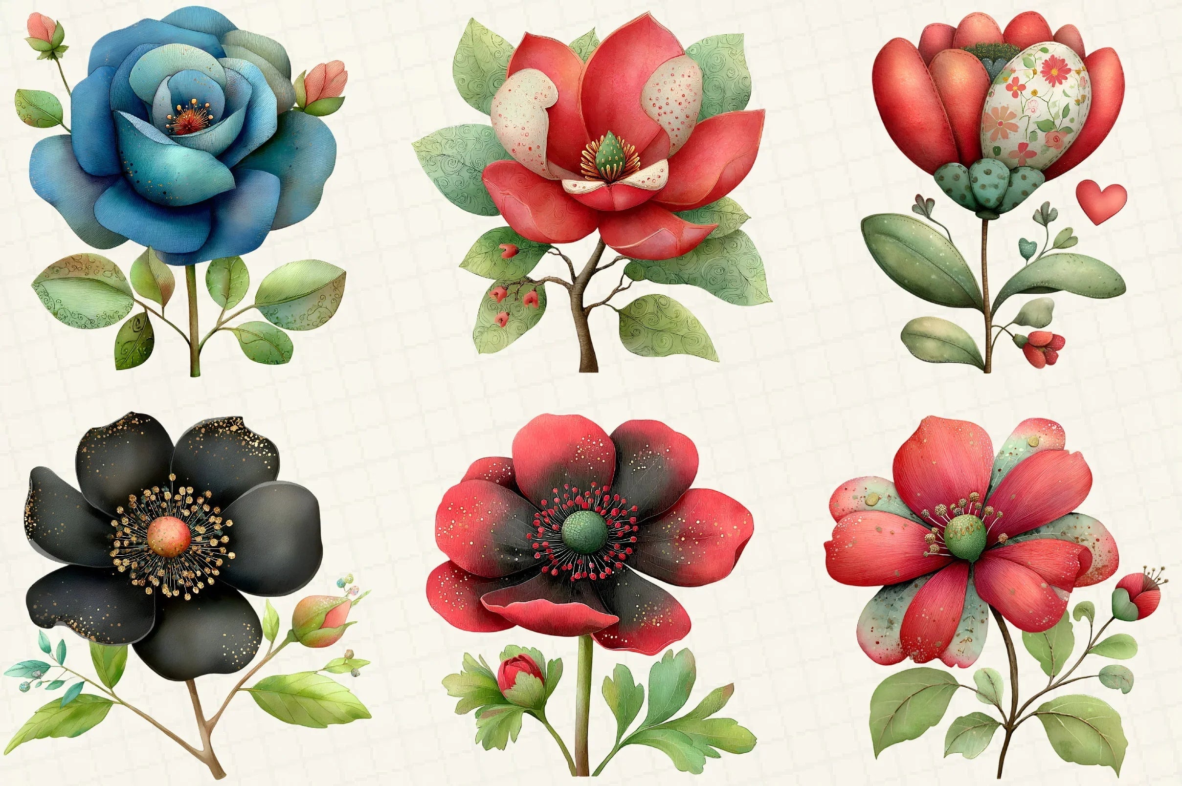 Flowers Clipart Bundle - CraftNest - Digital Crafting and Art