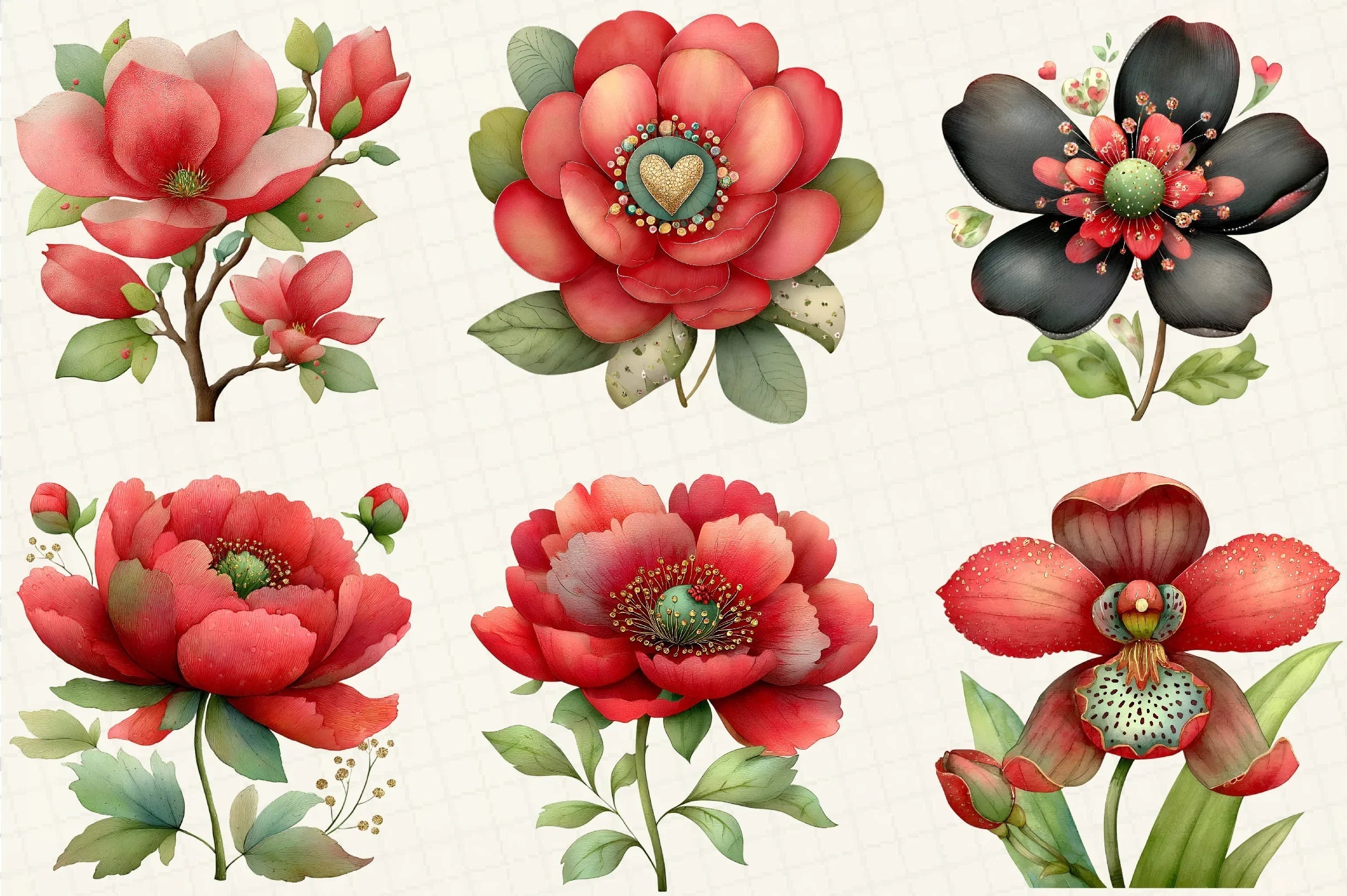 Flowers Clipart Bundle - CraftNest - Digital Crafting and Art