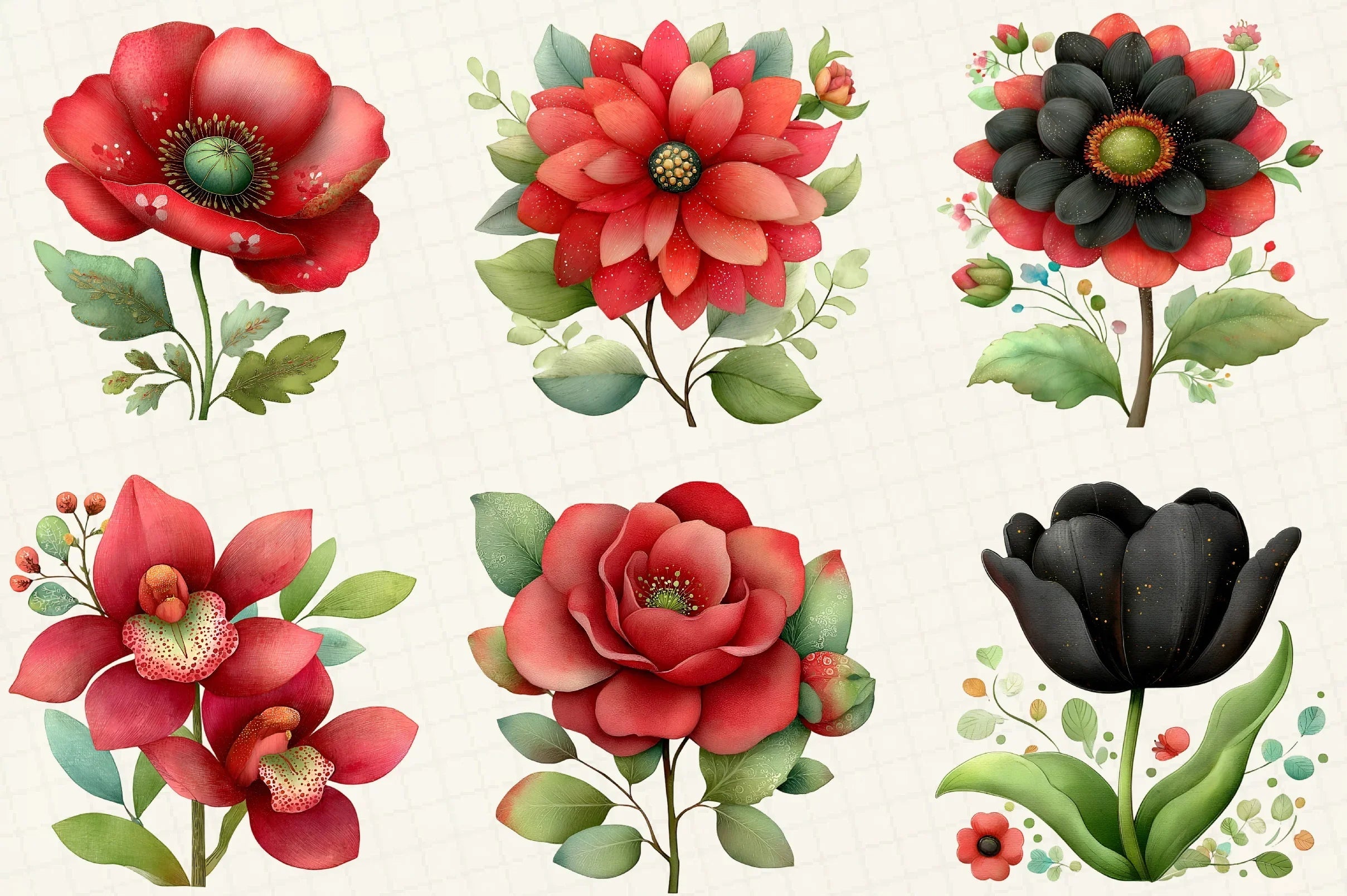 Flowers Clipart Bundle - CraftNest - Digital Crafting and Art