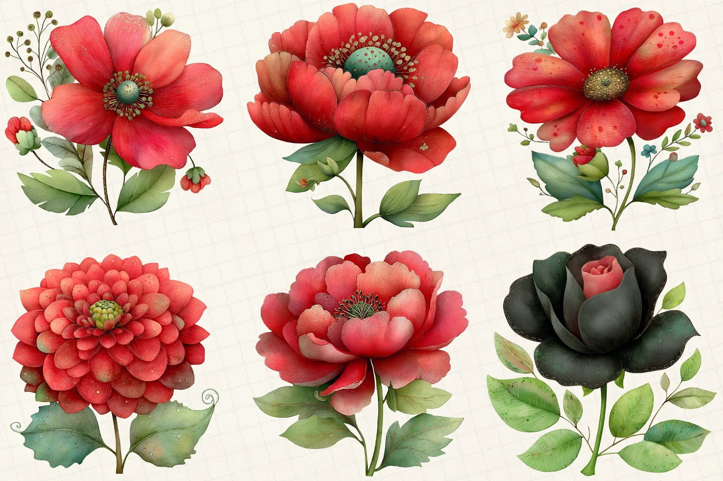 Flowers Clipart Bundle - CraftNest - Digital Crafting and Art