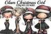 Glam Christmas Girl Clipart Bundle