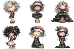 Glam Christmas Girl Clipart Bundle - CraftNest - Digital Crafting and Art