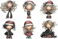 Glam Christmas Girl Clipart Bundle - CraftNest - Digital Crafting and Art