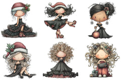 Glam Christmas Girl Clipart Bundle - CraftNest - Digital Crafting and Art